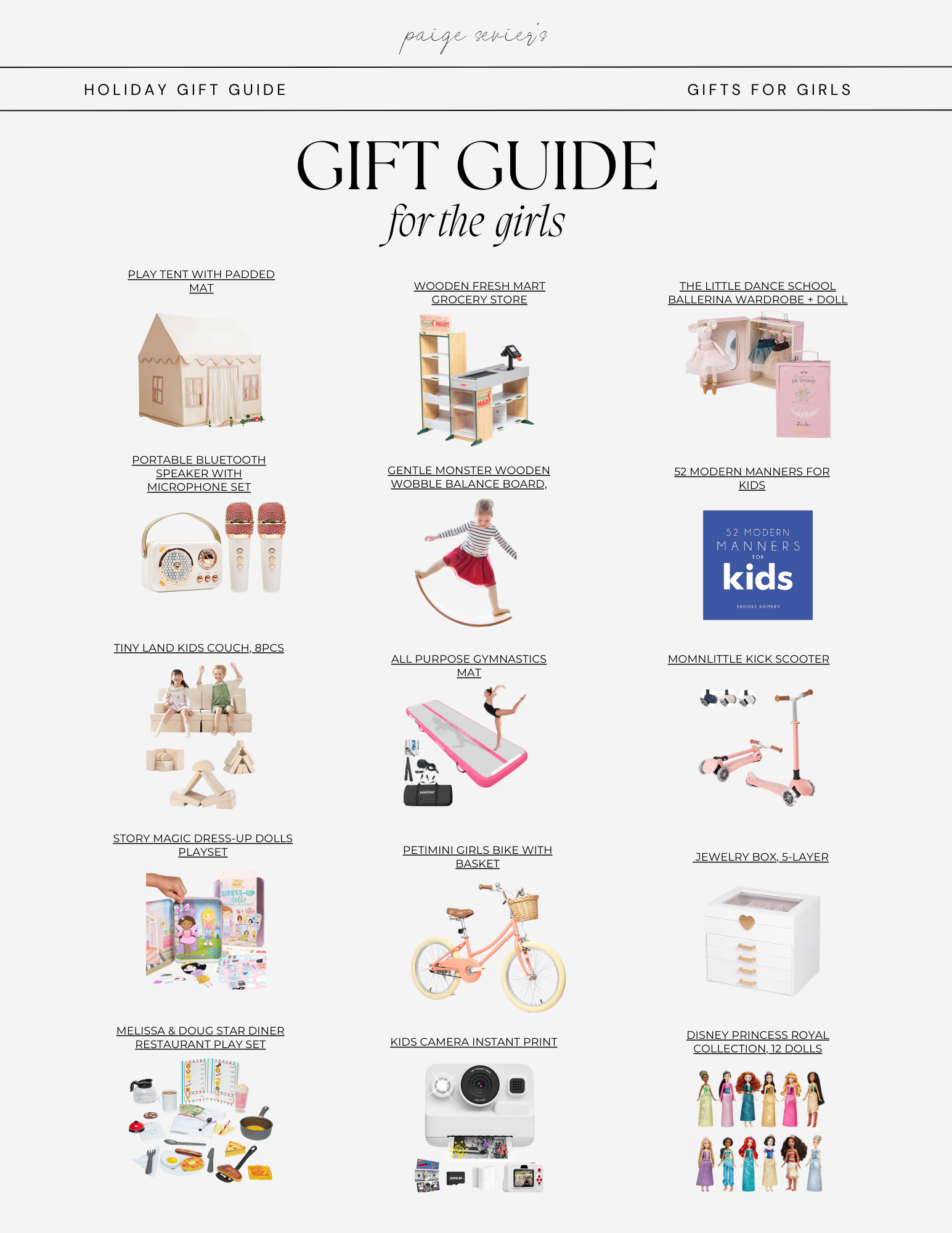 Gift Ideas for the Girls