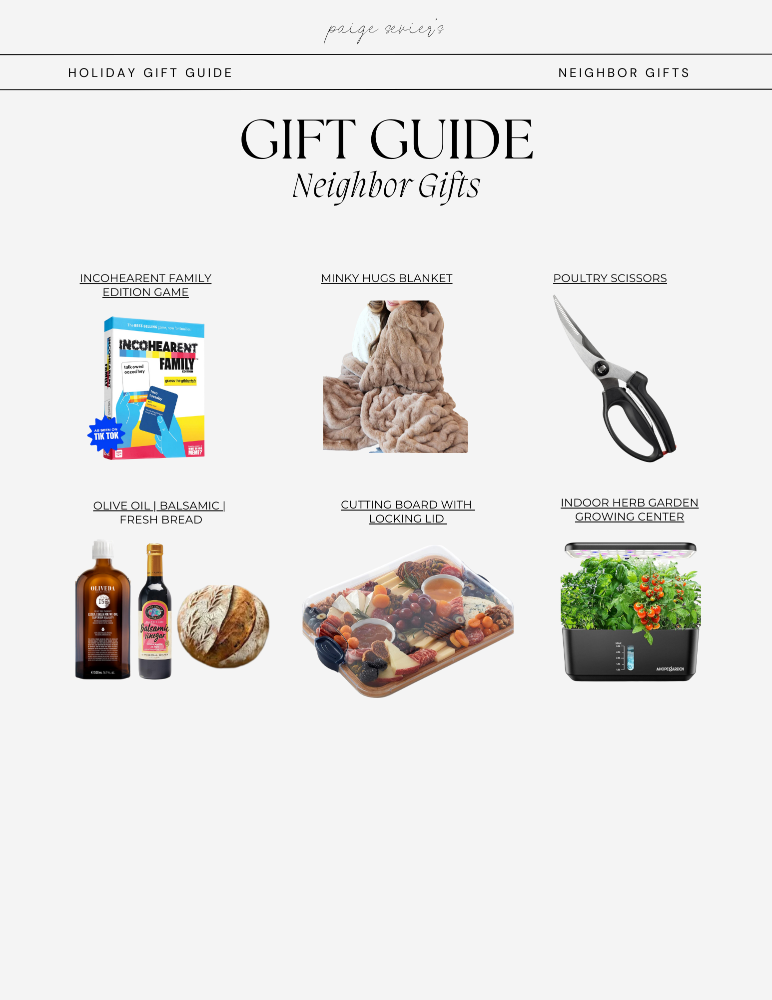 Gift Ideas for Neighbors